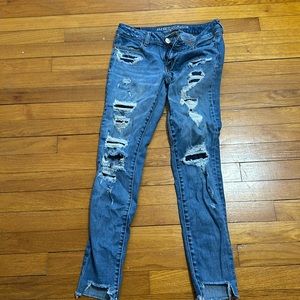 American Eagle Super Low Holy Jeggings